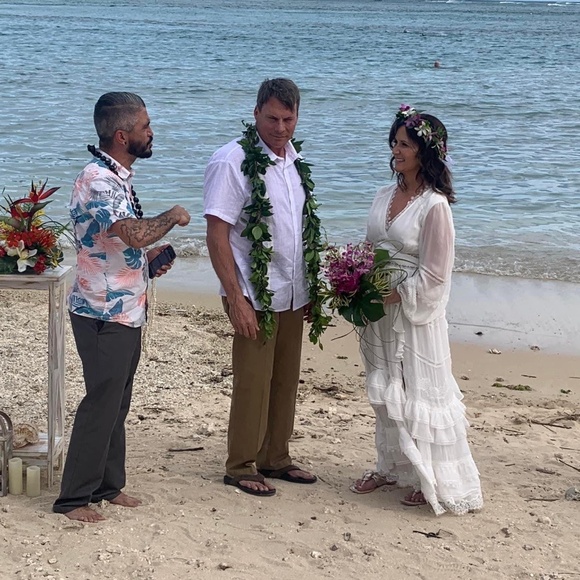 Rococo Sand Wedding Beach Dress - Picture 4 of 4